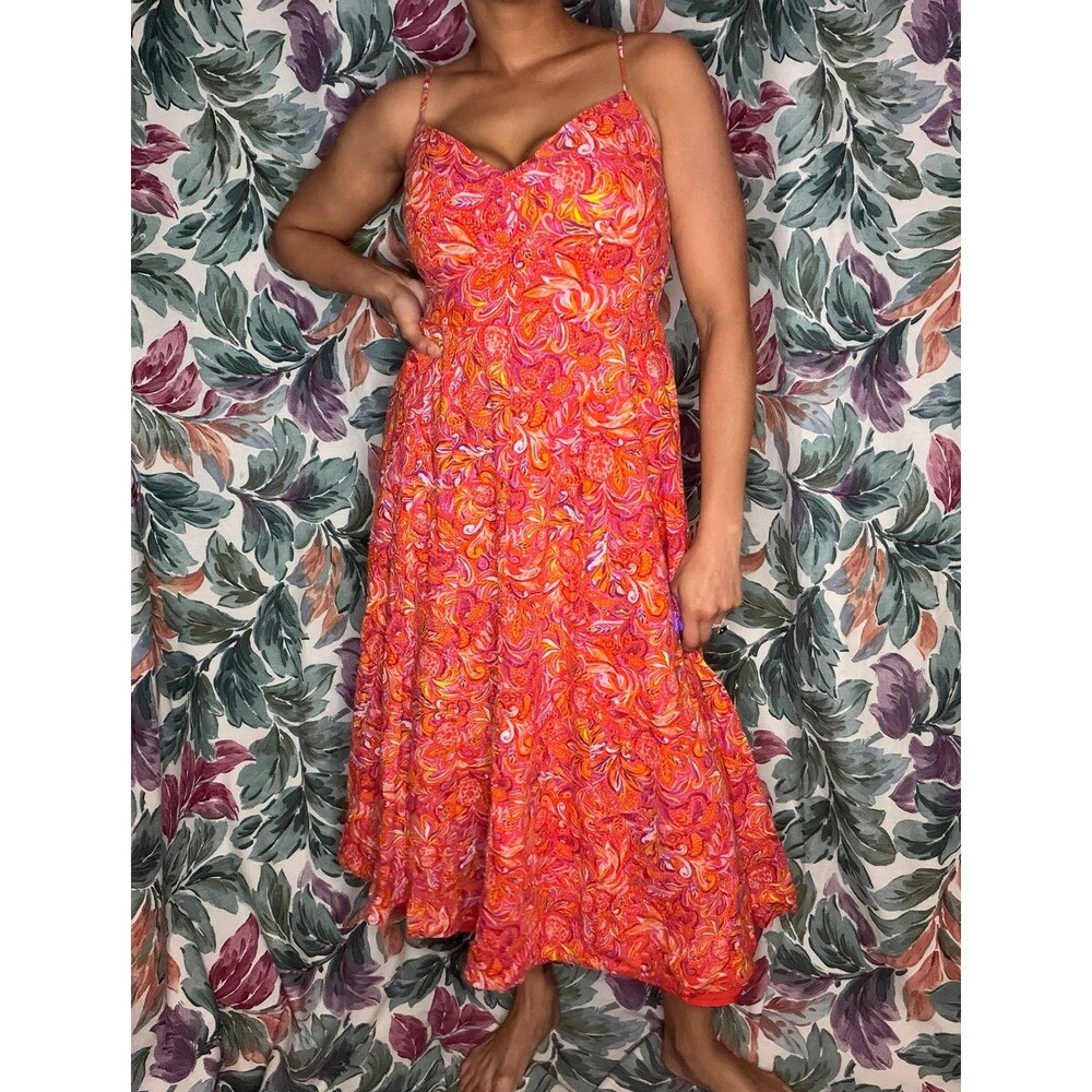 Orange Jason Wu Paisley Midi Dress